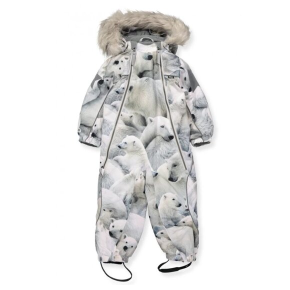 MOLO Pyxis Snowsuit with Fur Polar Bear Grey - Picture 1 of 11